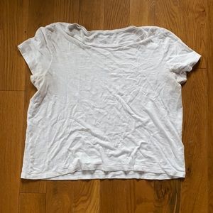 American Eagle cropped white tee